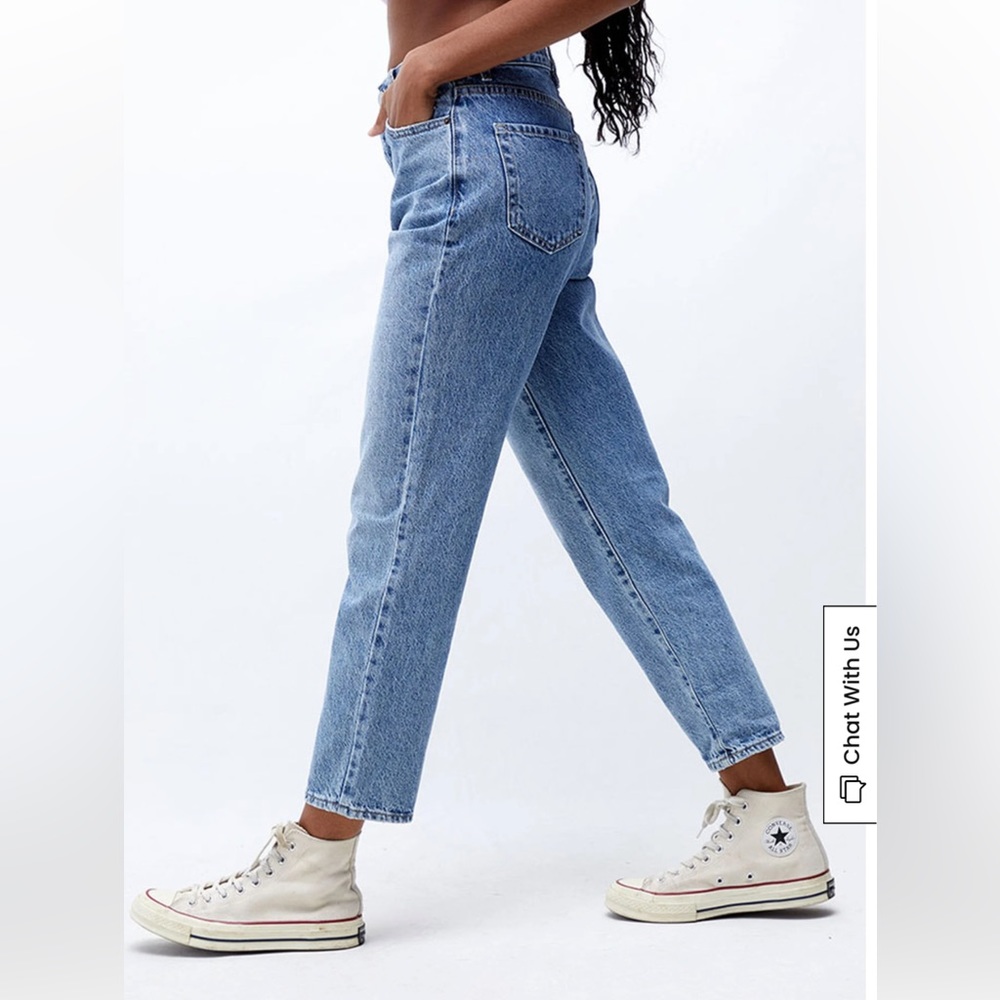 NWOT PacSun Medium Wash High Rise Straight Denim Jeans Pants - Picture 8 of 9